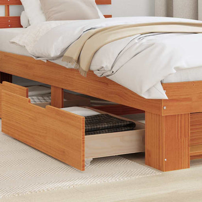 Struttura del letto Marrone cerato 80 x 200 cm Pino massello | homemem39