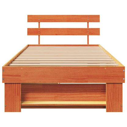 Struttura del letto Marrone cerato 80 x 200 cm Pino massello | homemem39