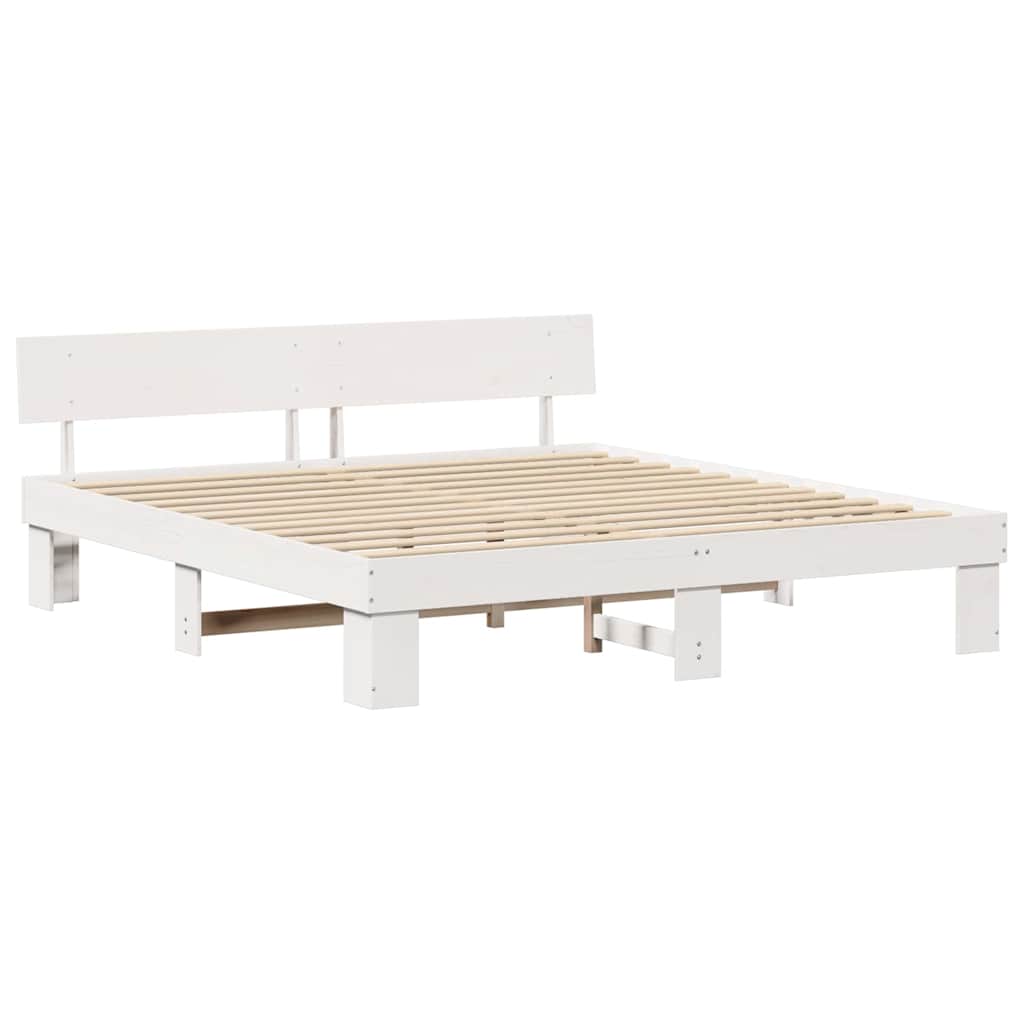 Struttura del letto Bianco 180 x 200 cm Pino massello | homemem39
