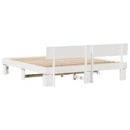 Struttura del letto Bianco 180 x 200 cm Pino massello | homemem39