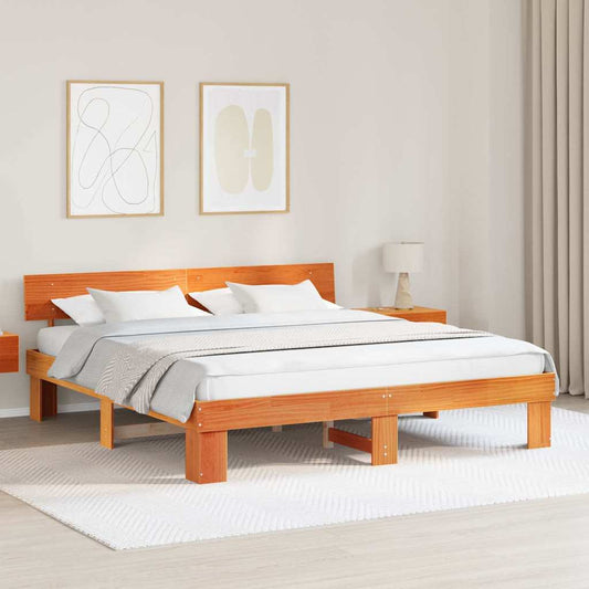 Struttura del letto Marrone cerato 180 x 200 cm Pino massello | homemem39