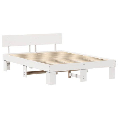 Struttura del letto Bianco 160 x 200 cm Pino massello | homemem39