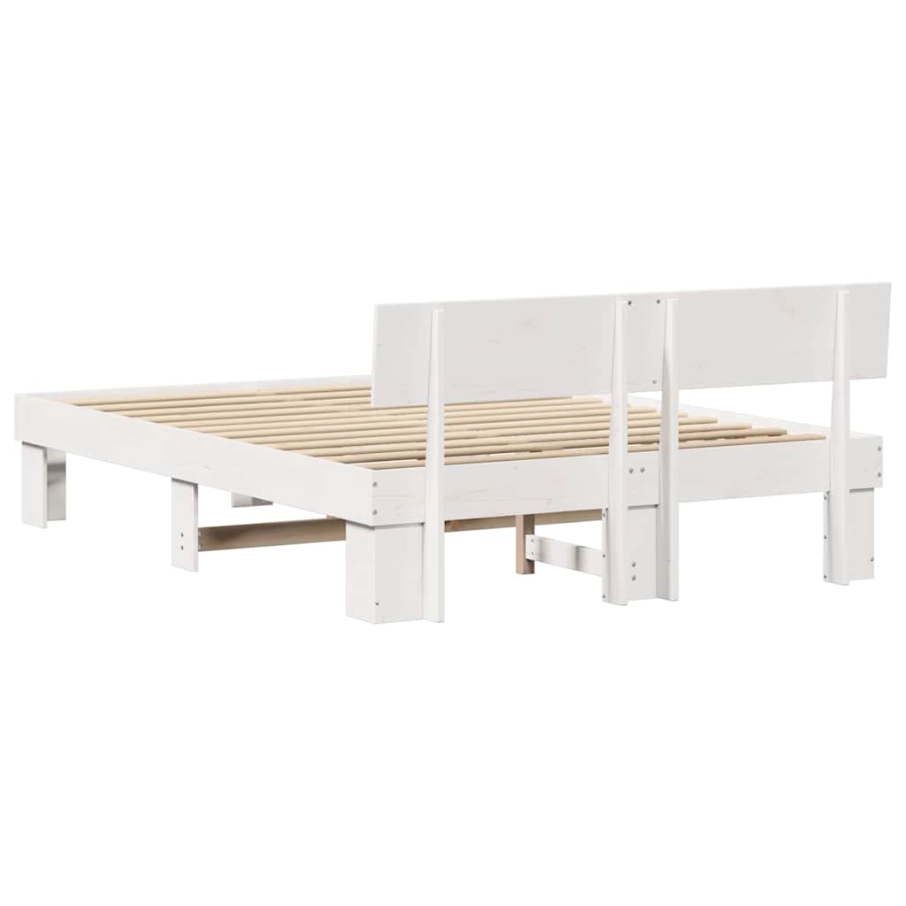 Struttura del letto Bianco 160 x 200 cm Pino massello | homemem39