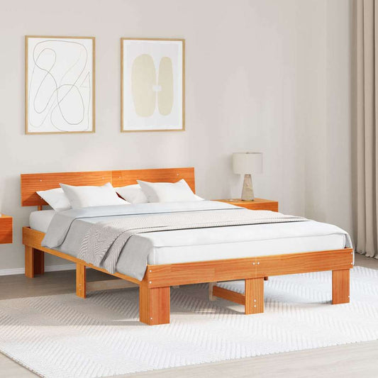 Struttura del letto Marrone cerato 160 x 200 cm Pino massello | homemem39