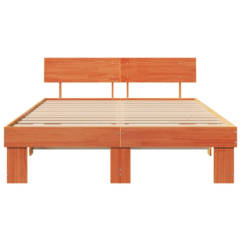 Struttura del letto Marrone cerato 160 x 200 cm Pino massello | homemem39