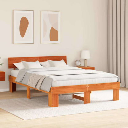 Struttura del letto Marrone cerato 150 x 200 cm Pino massello | homemem39