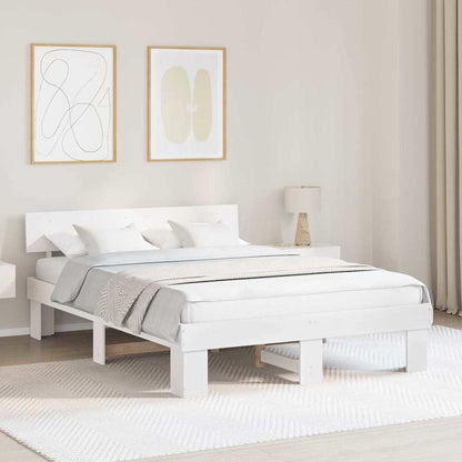 Struttura del letto Bianco 140 x 200 cm Pino massello | homemem39