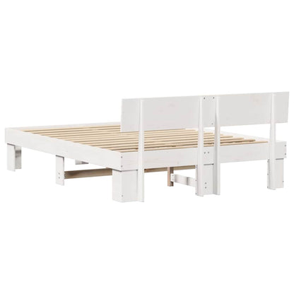 Struttura del letto Bianco 140 x 200 cm Pino massello | homemem39