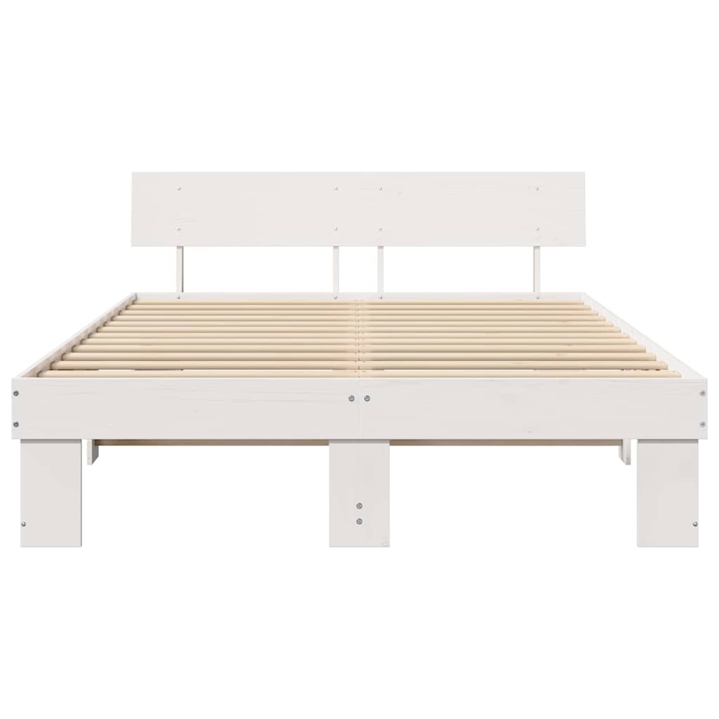Struttura del letto Bianco 140 x 200 cm Pino massello | homemem39