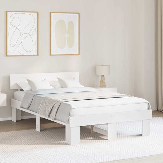 Struttura del letto Bianco 120 x 200 cm Pino massello | homemem39