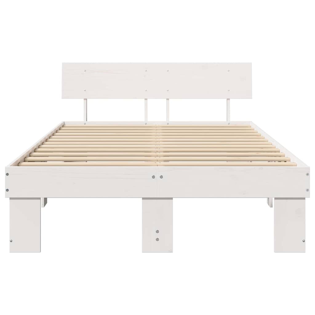 Struttura del letto Bianco 120 x 200 cm Pino massello | homemem39