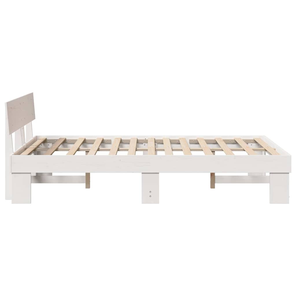 Struttura del letto Bianco 140 x 190 cm Pino massello | homemem39