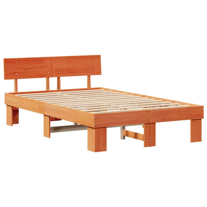Struttura del letto Marrone cerato 140 x 190 cm Pino massello | homemem39
