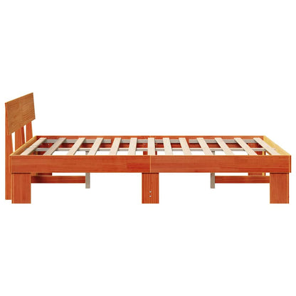 Struttura del letto Marrone cerato 140 x 190 cm Pino massello | homemem39