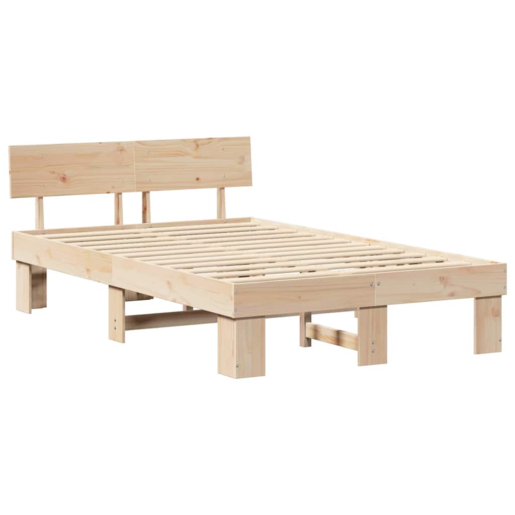 Struttura del letto Naturale 135 x 190 cm Pino massello | homemem39