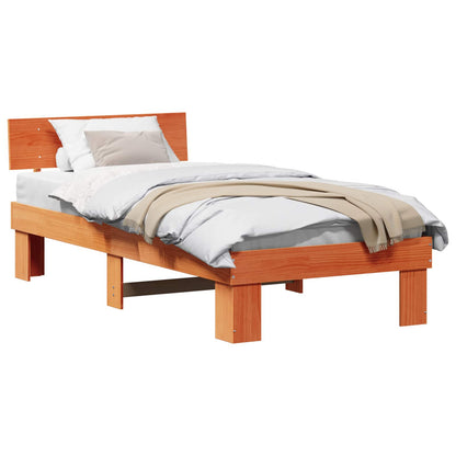Struttura del letto Marrone cerato 90 x 200 cm Pino massello | homemem39