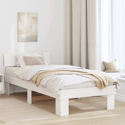 Struttura del letto Bianco 80 x 200 cm Pino massello | homemem39