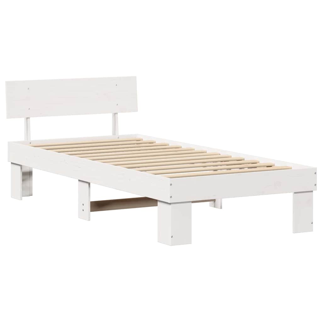 Struttura del letto Bianco 80 x 200 cm Pino massello | homemem39