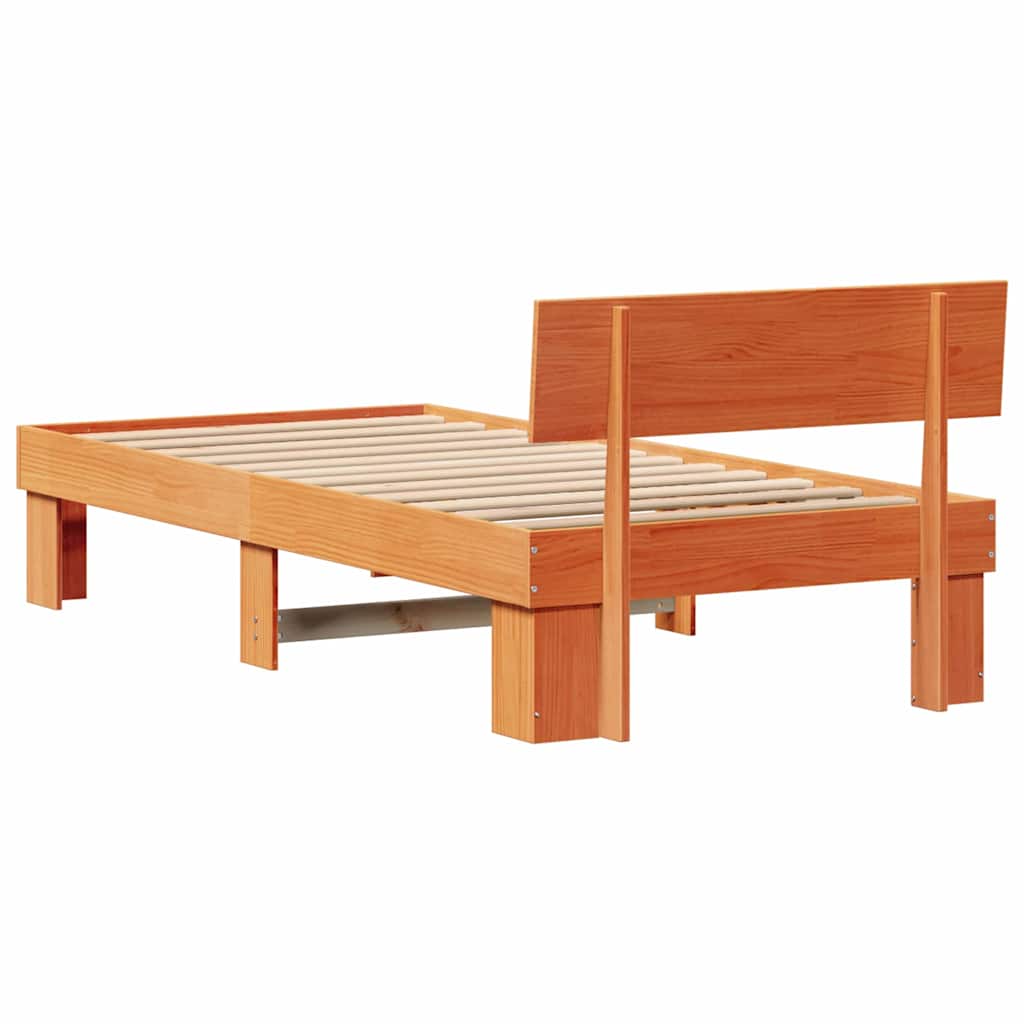 Struttura del letto Marrone cerato 80 x 200 cm Pino massello | homemem39