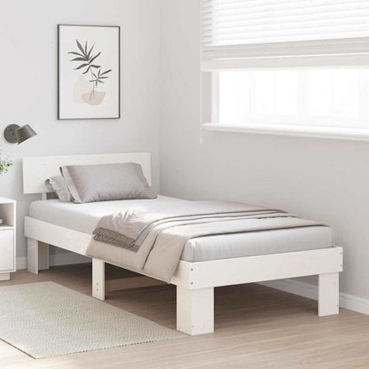 Struttura del letto Bianco 90 x 190 cm Pino massello | homemem39