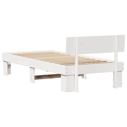 Struttura del letto Bianco 90 x 190 cm Pino massello | homemem39