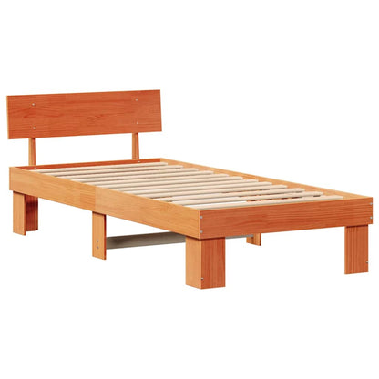 Struttura del letto Marrone cerato 90 x 190 cm Pino massello | homemem39