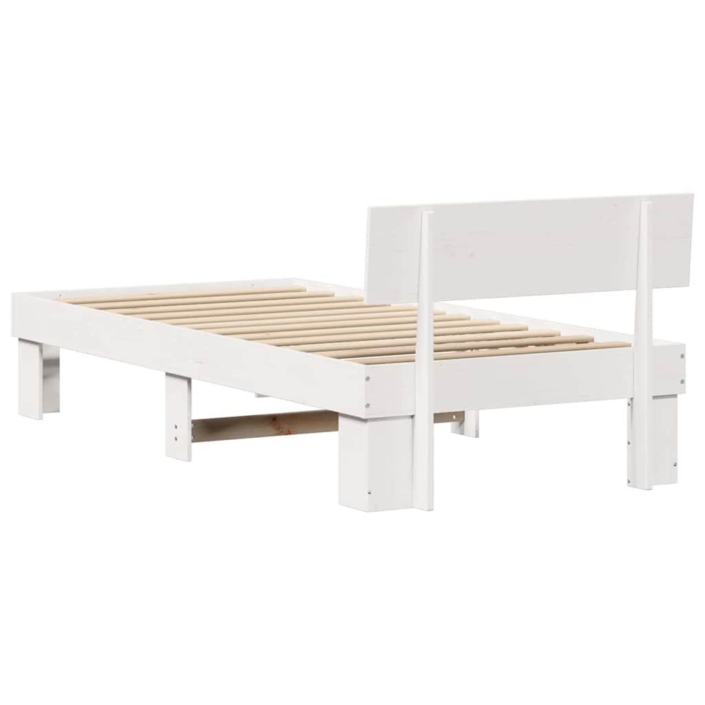 Struttura del letto Bianco 75 x 190 cm Pino massello | homemem39