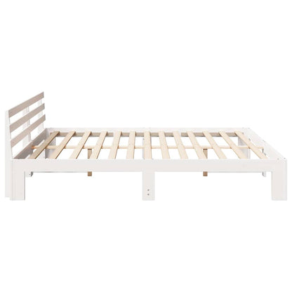 Struttura del letto Bianco 200 x 200 cm Pino massello | homemem39