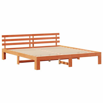 Struttura del letto Marrone cerato 200 x 200 cm Pino massello | homemem39