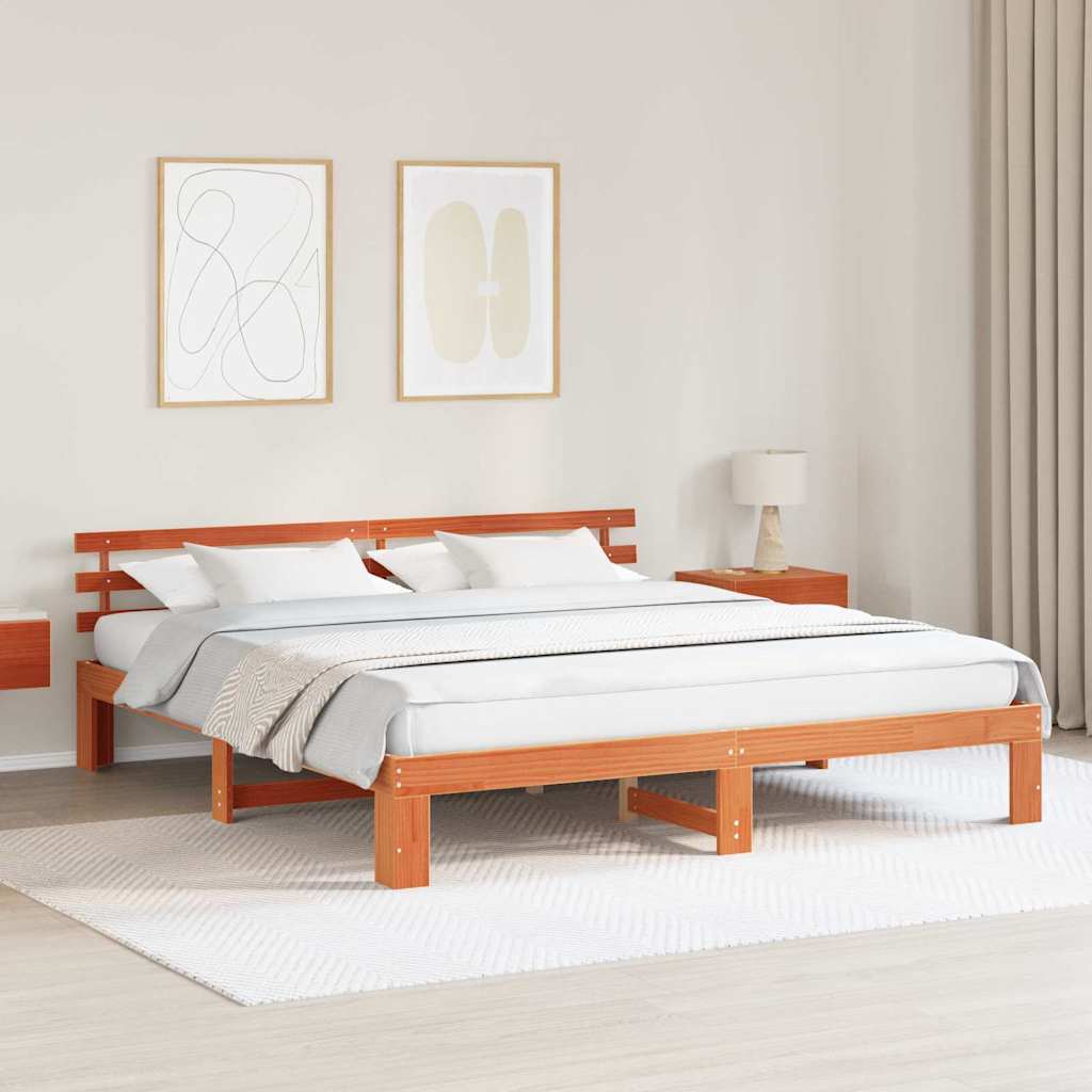Struttura del letto Marrone cerato 180 x 200 cm Pino massello | homemem39