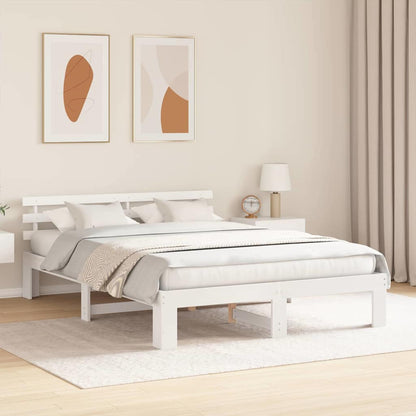 Struttura del letto Bianco 160 x 200 cm Pino massello | homemem39