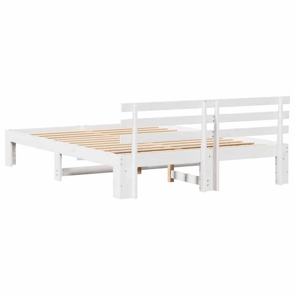 Struttura del letto Bianco 160 x 200 cm Pino massello | homemem39