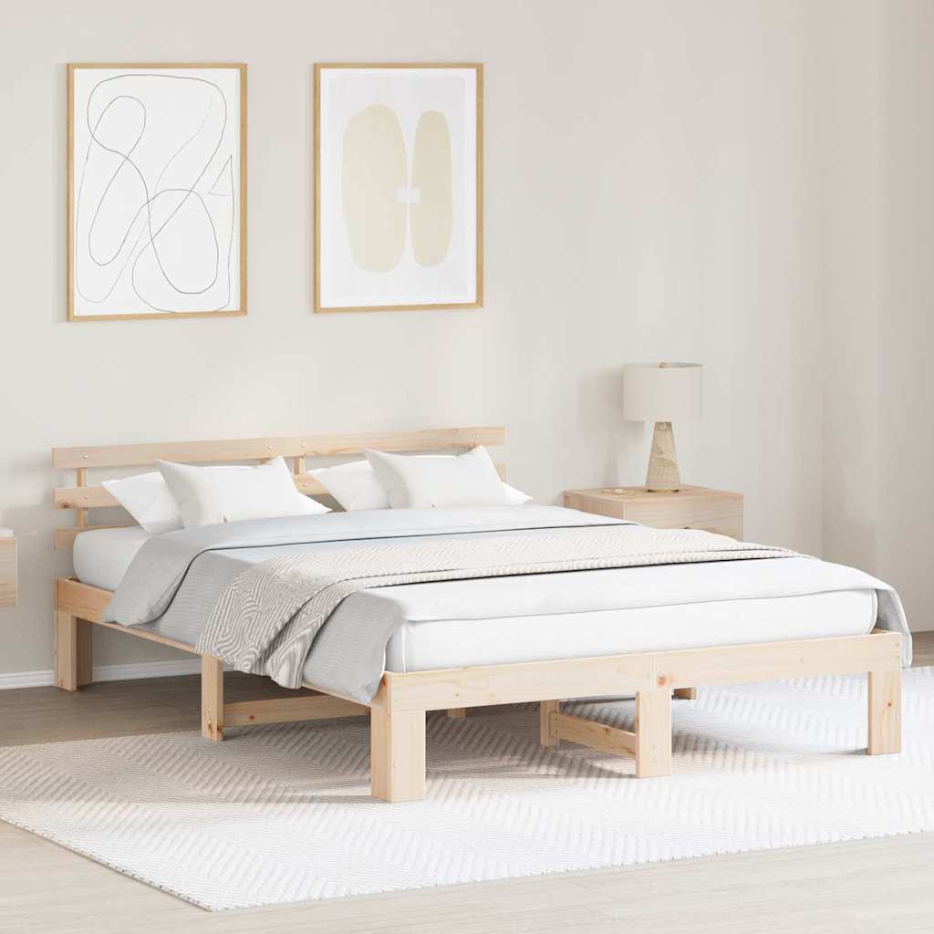Struttura del letto Naturale 150 x 200 cm Pino massello | homemem39