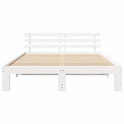 Struttura del letto Bianco 140 x 200 cm Pino massello