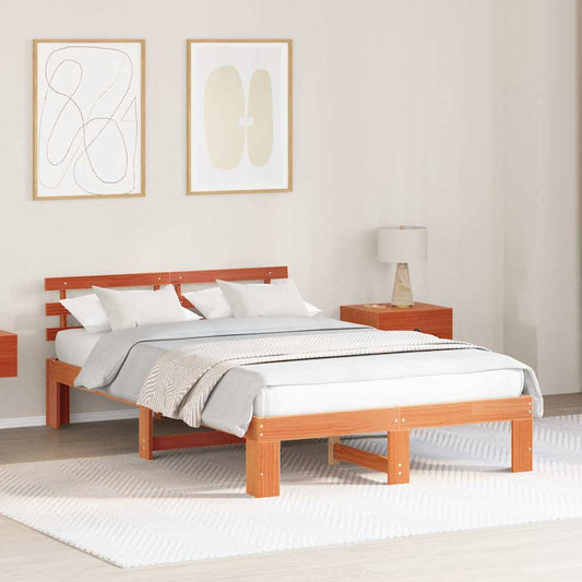 Struttura del letto Marrone cerato 120 x 200 cm Pino massello | homemem39