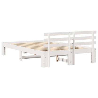 Struttura del letto Bianco 140 x 190 cm Pino massello | homemem39