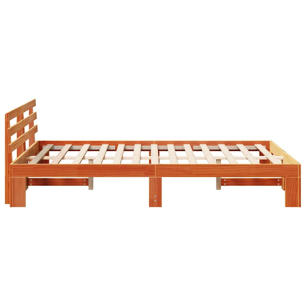 Struttura del letto Marrone cerato 140 x 190 cm Pino massello | homemem39