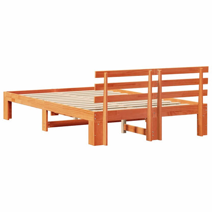 Struttura del letto Marrone cerato 135 x 190 cm Pino massello | homemem39