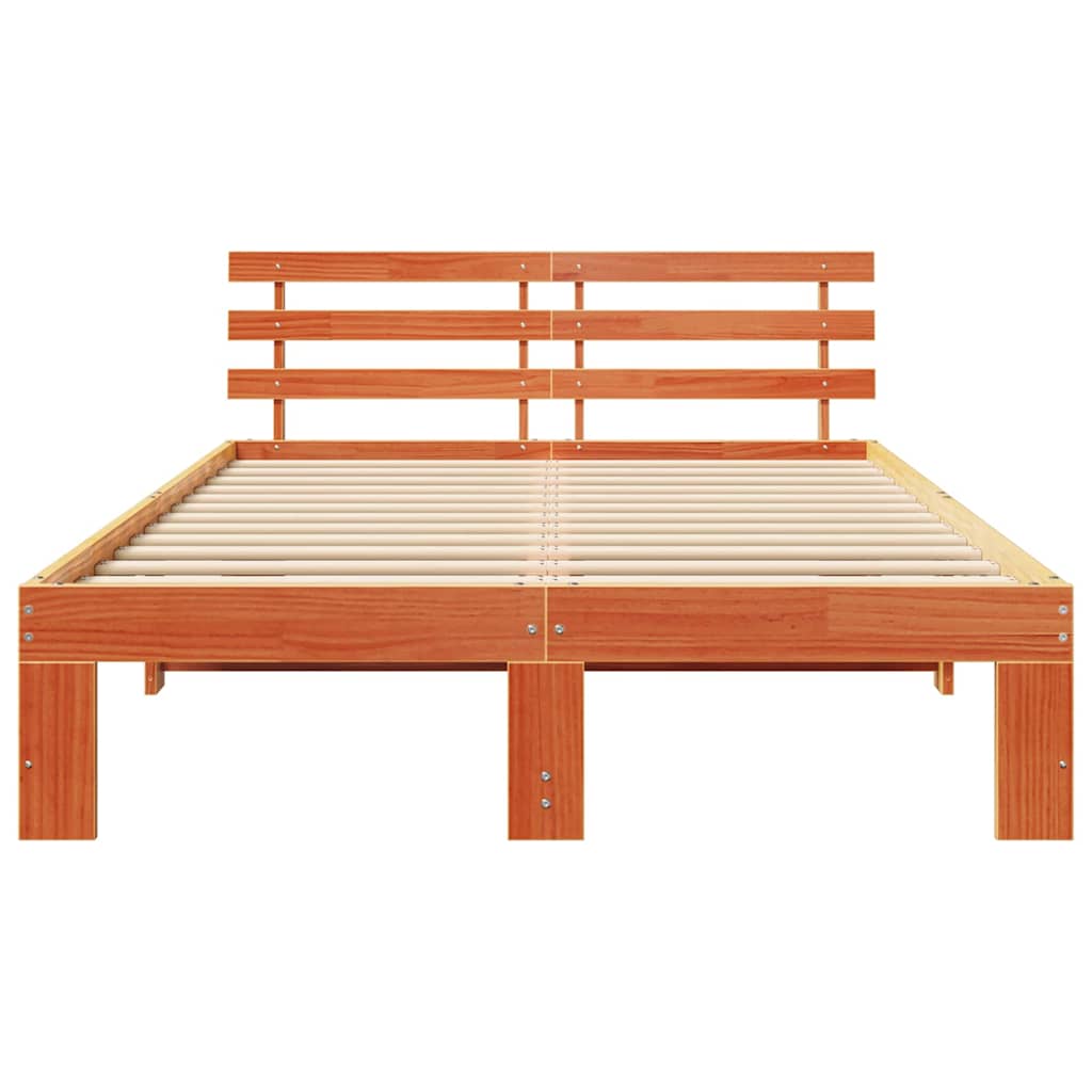 Struttura del letto Marrone cerato 135 x 190 cm Pino massello | homemem39