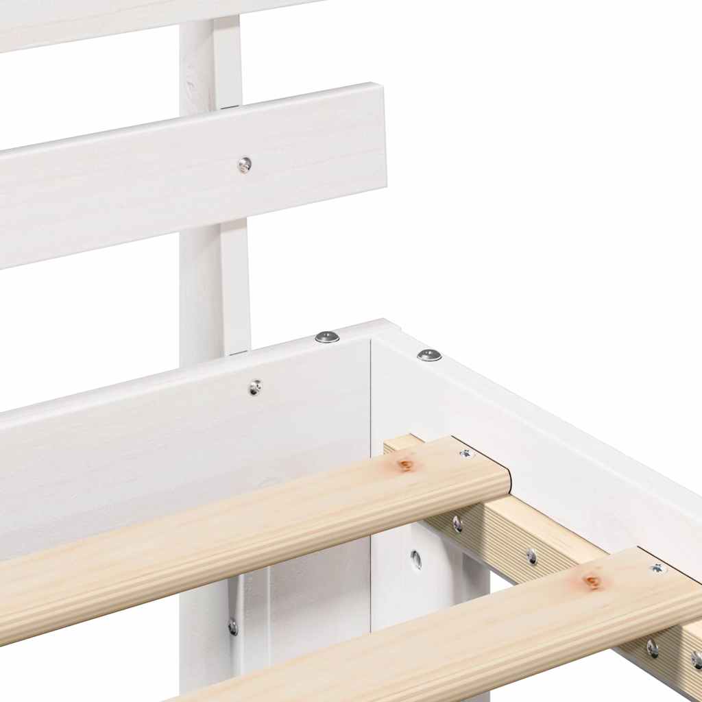 Struttura del letto Bianco 100 x 200 cm Pino massello