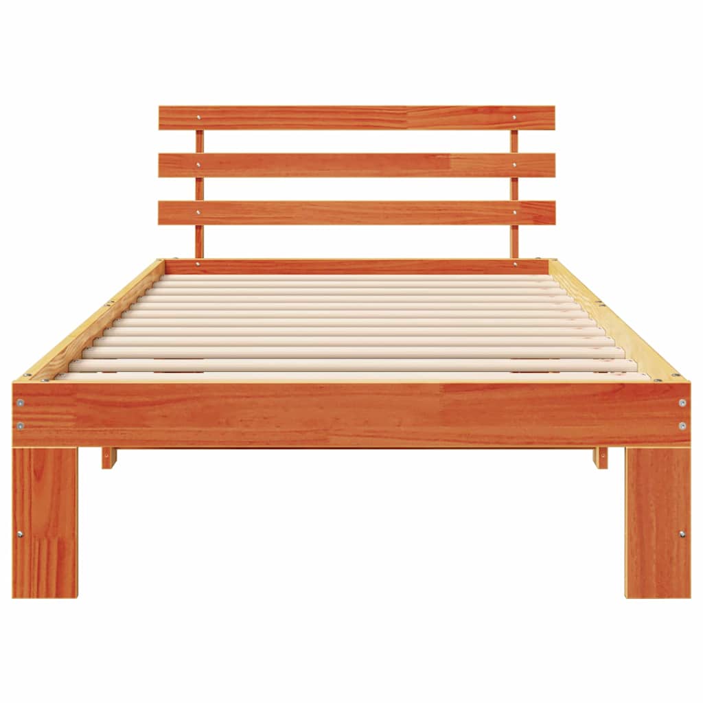 Struttura del letto Marrone cerato 100 x 200 cm Pino massello | homemem39