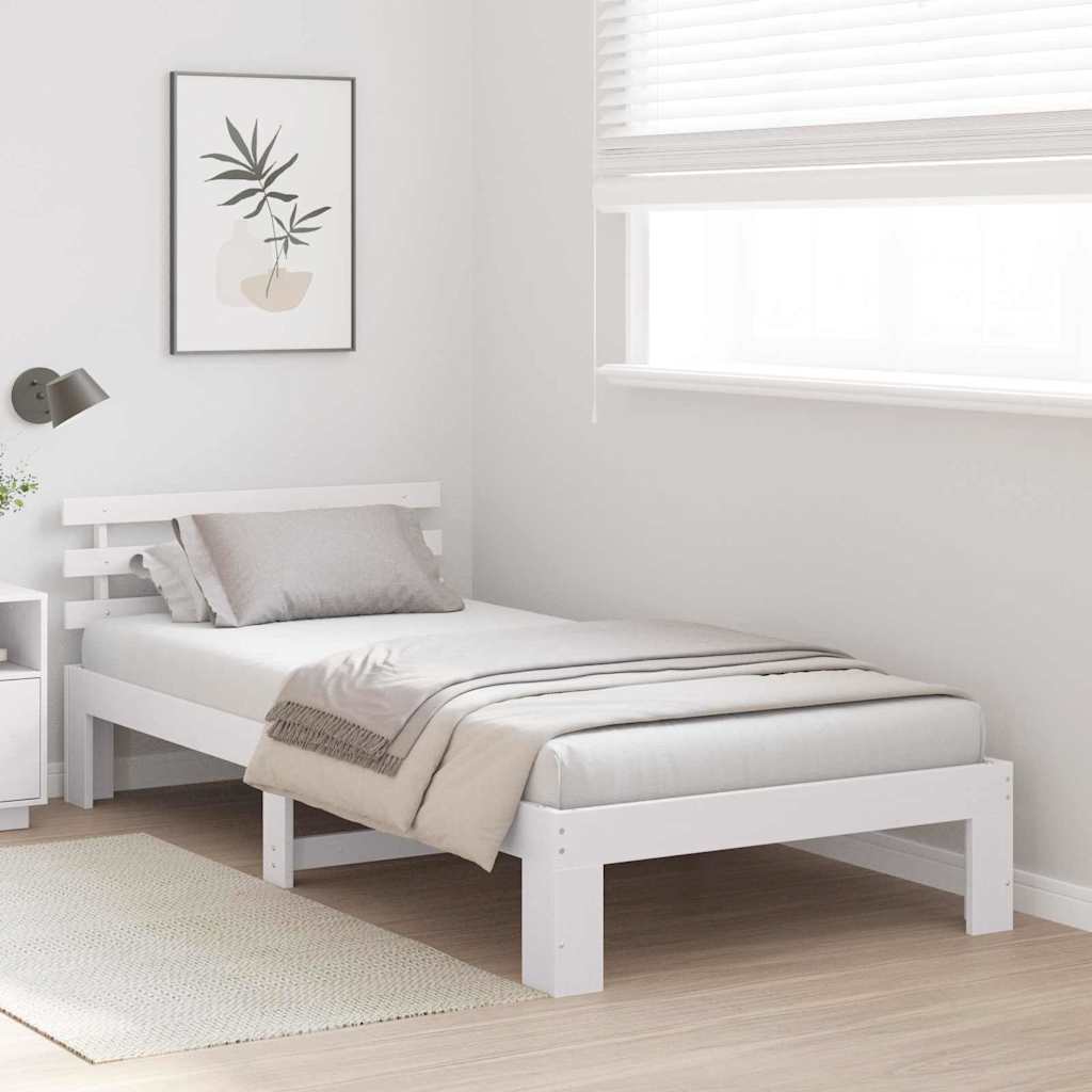Struttura del letto Bianco 80 x 200 cm Pino massello | homemem39