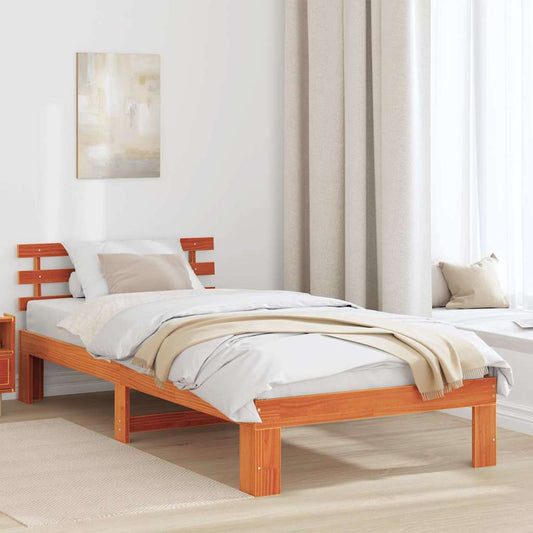 Struttura del letto Marrone cerato 80 x 200 cm Pino massello | homemem39