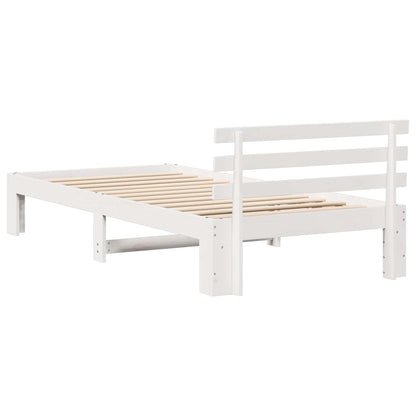 Struttura del letto Bianco 90 x 190 cm Pino massello | homemem39