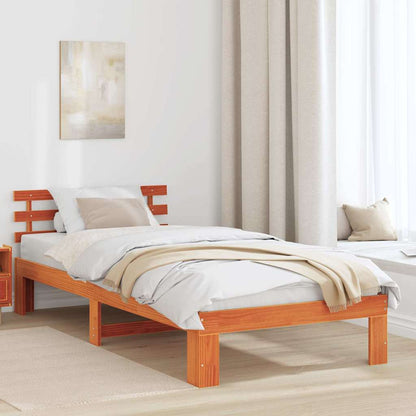 Struttura del letto Marrone cerato 90 x 190 cm Pino massello | homemem39