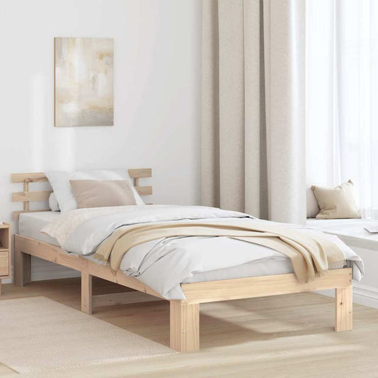 Struttura del letto Naturale 75 x 190 cm Pino massello | homemem39