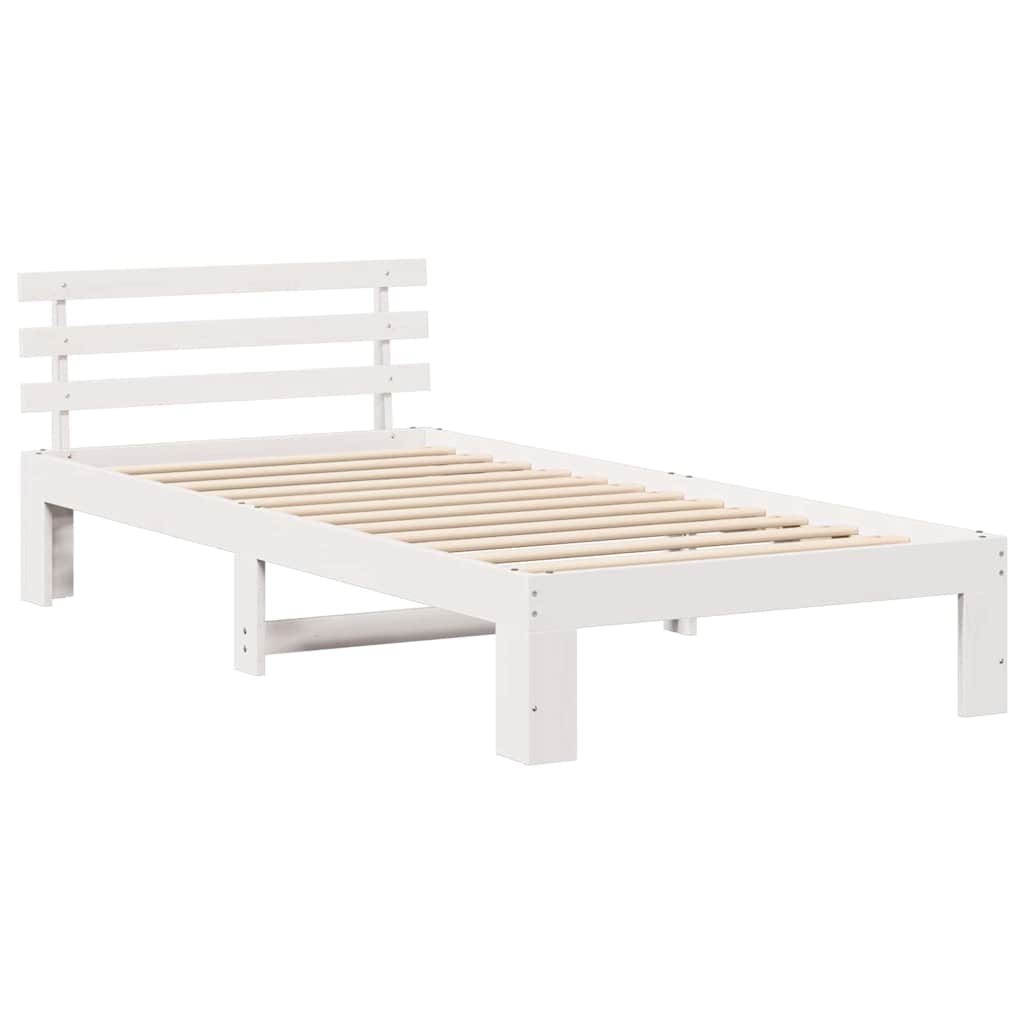 Struttura del letto Bianco 75 x 190 cm Pino massello | homemem39