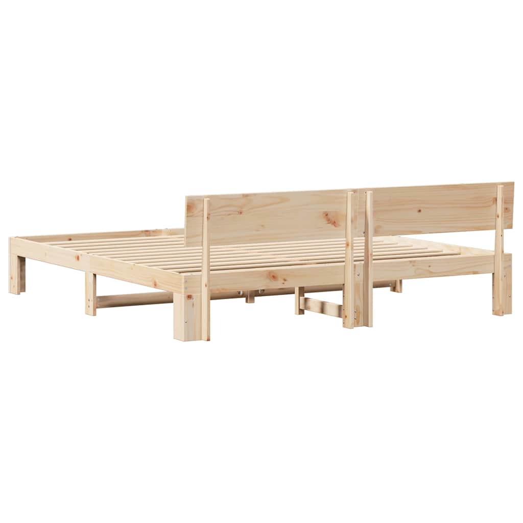 Struttura del letto Naturale 200 x 200 cm Pino massello | homemem39