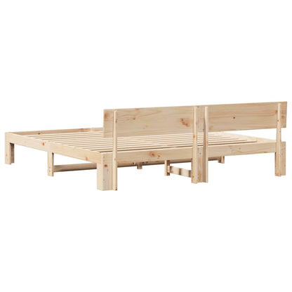 Struttura del letto Naturale 200 x 200 cm Pino massello | homemem39