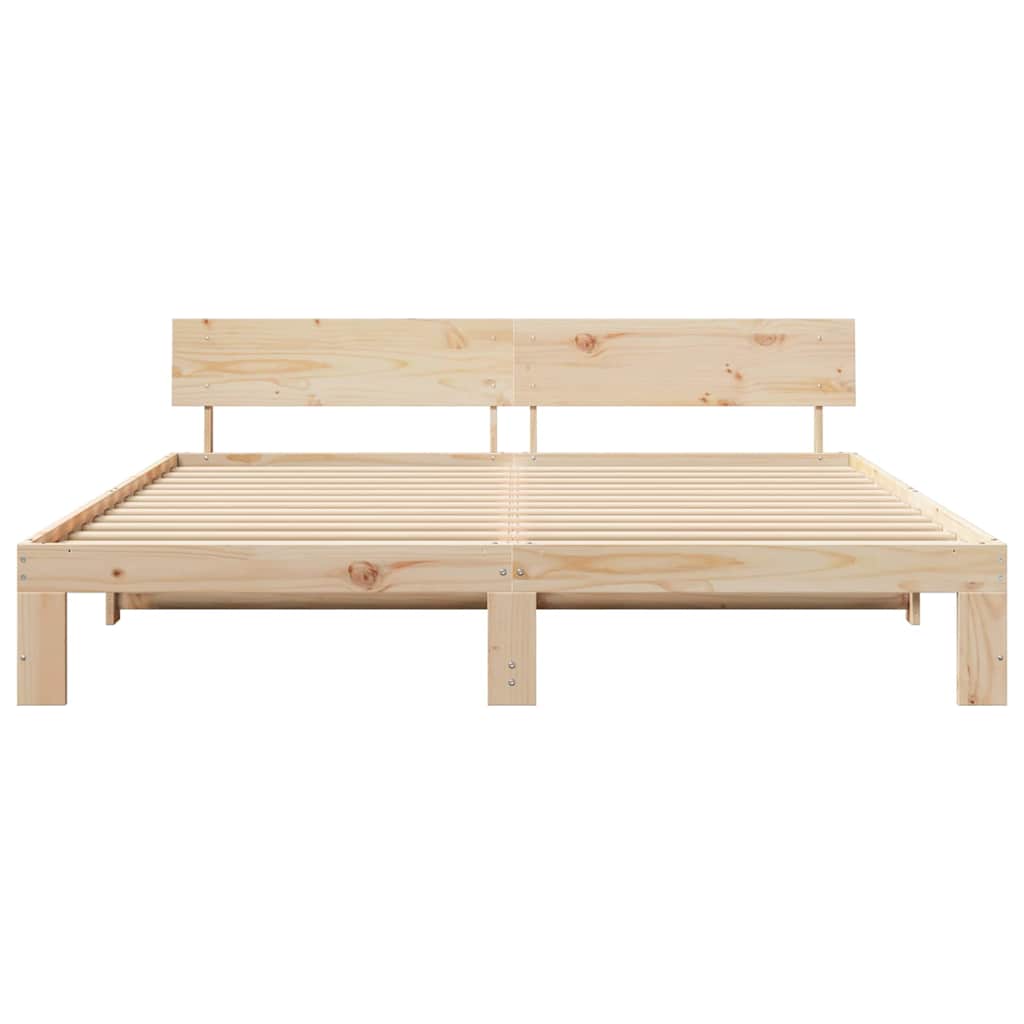 Struttura del letto Naturale 200 x 200 cm Pino massello | homemem39